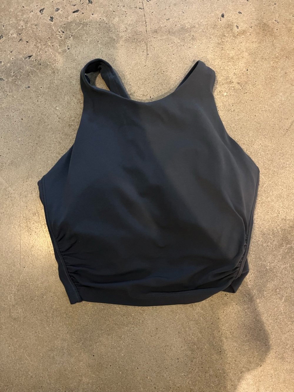 Athleta Slate Blue High-Neck Sports Bra